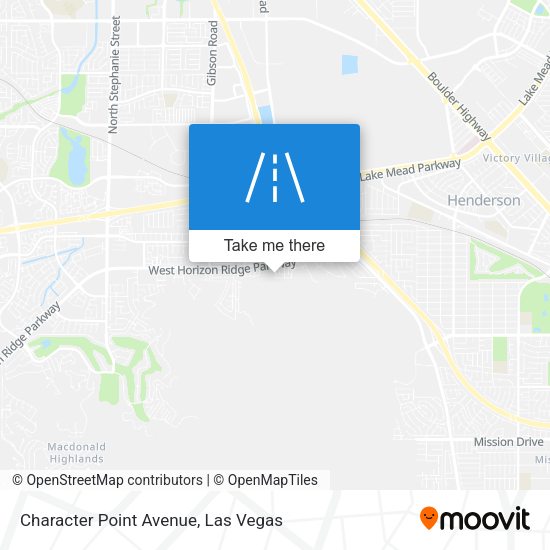 Character Point Avenue map