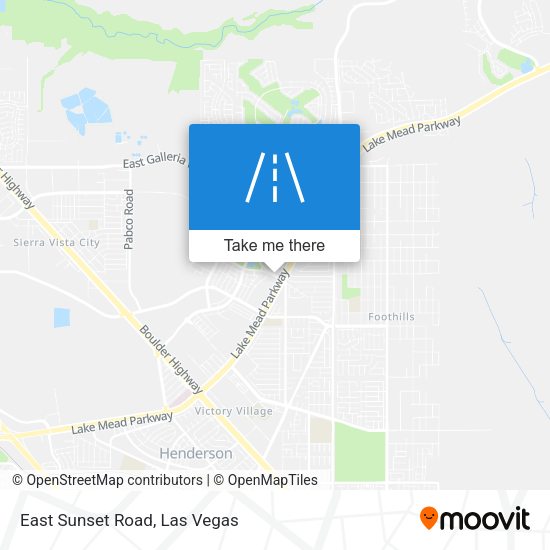 East Sunset Road map