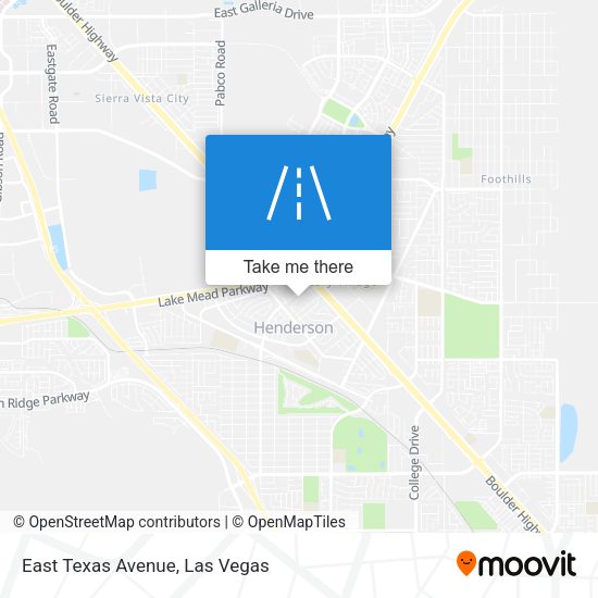 East Texas Avenue map