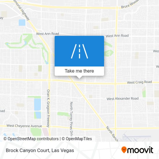 Mapa de Brock Canyon Court