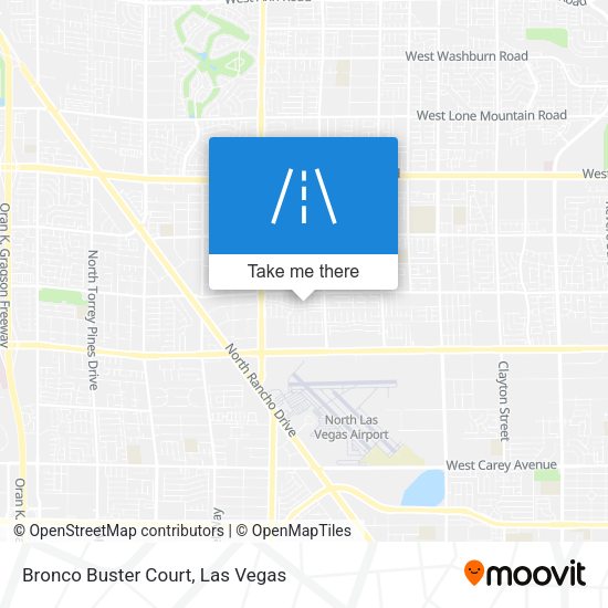 Bronco Buster Court map