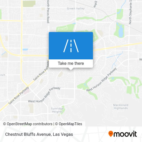 Mapa de Chestnut Bluffs Avenue