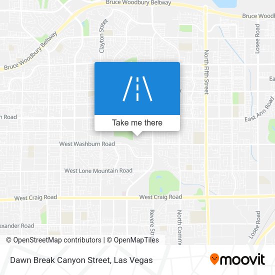 Mapa de Dawn Break Canyon Street