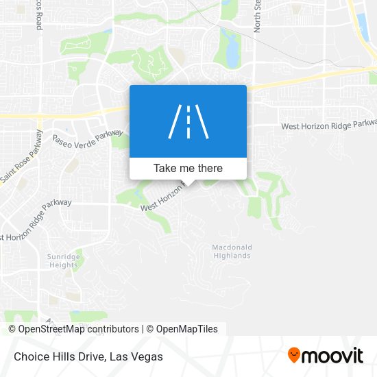 Choice Hills Drive map
