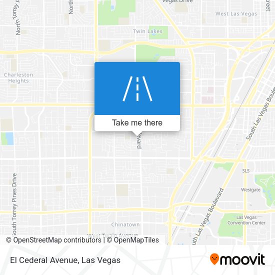 El Cederal Avenue map