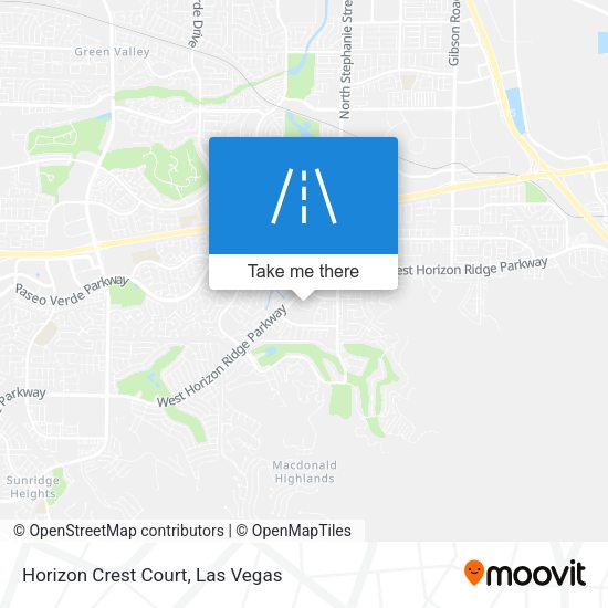 Mapa de Horizon Crest Court