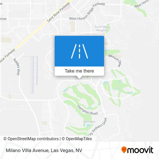 Milano Villa Avenue map