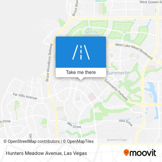 Hunters Meadow Avenue map