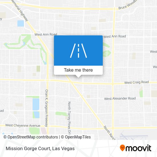 Mission Gorge Court map