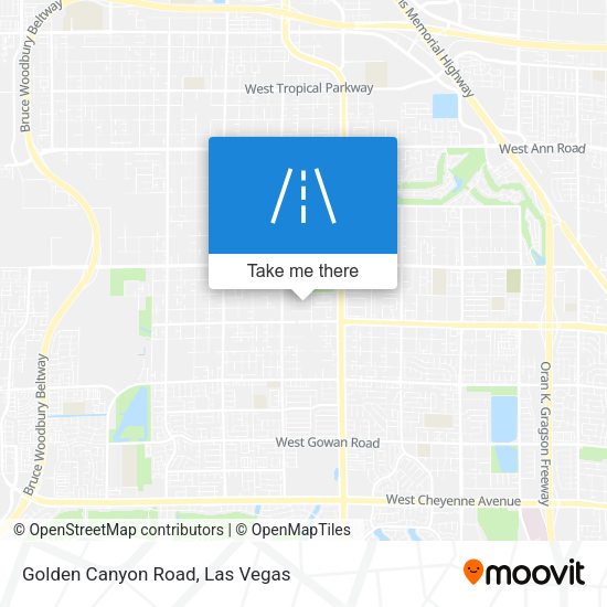 Golden Canyon Road map