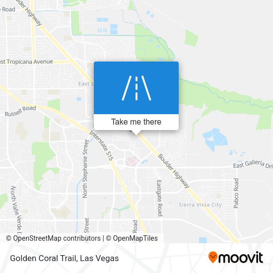 Golden Coral Trail map
