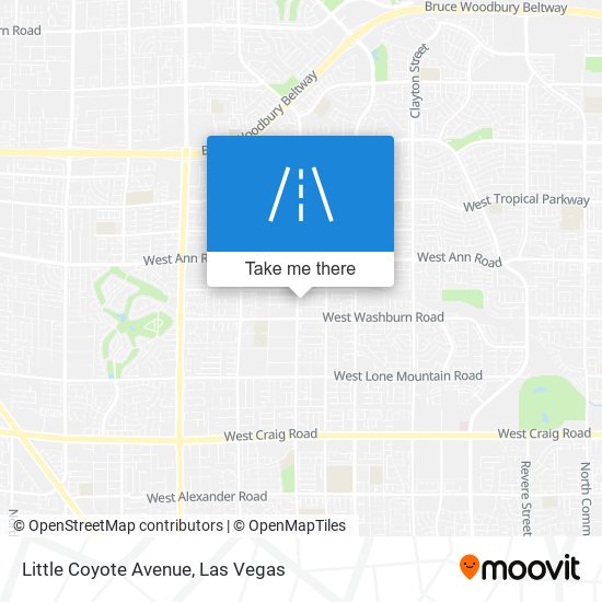 Little Coyote Avenue map