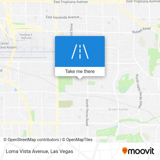 Loma Vista Avenue map