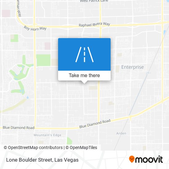 Lone Boulder Street map