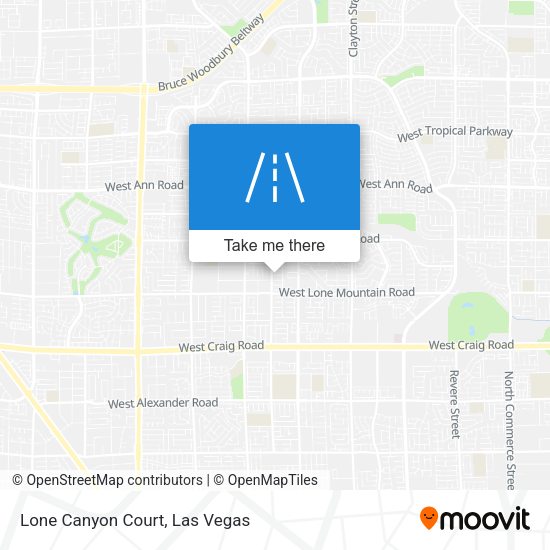 Mapa de Lone Canyon Court