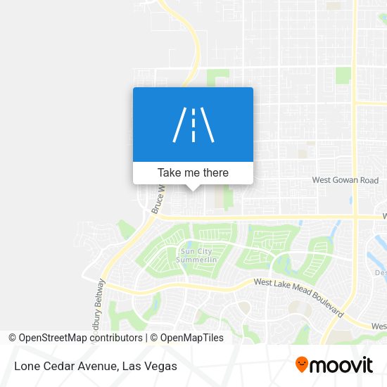 Lone Cedar Avenue map