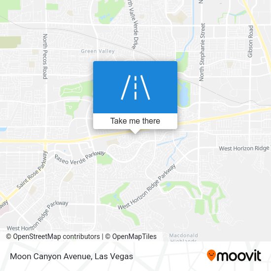 Moon Canyon Avenue map