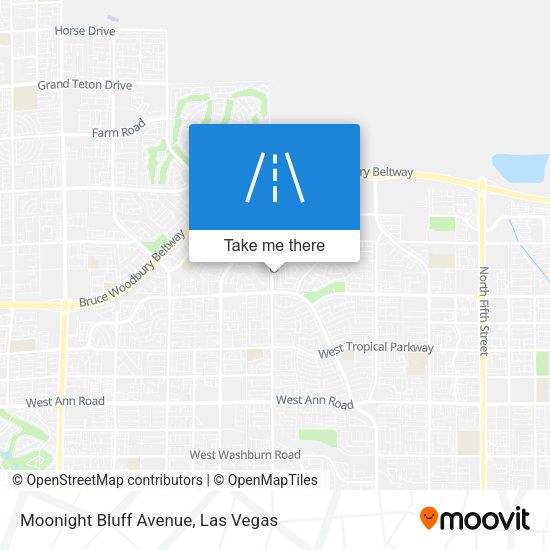 Moonight Bluff Avenue map