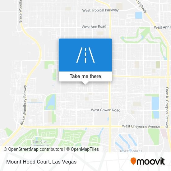 Mapa de Mount Hood Court