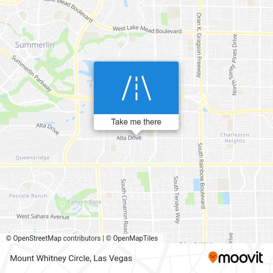 Mount Whitney Circle map