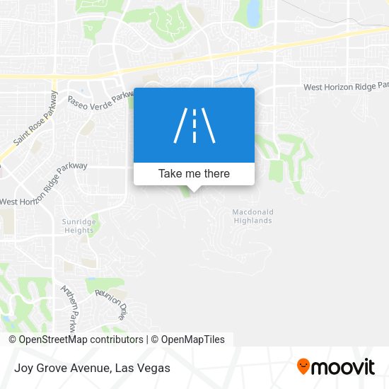 Joy Grove Avenue map