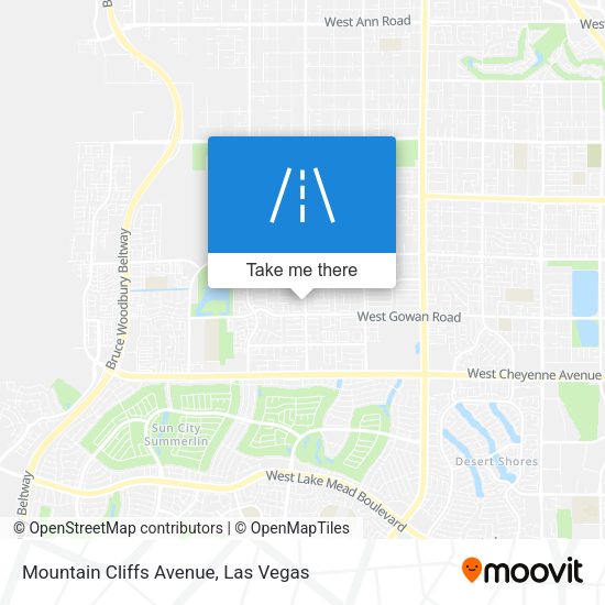 Mapa de Mountain Cliffs Avenue