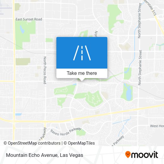 Mountain Echo Avenue map