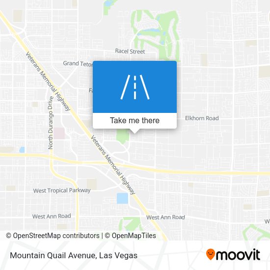 Mountain Quail Avenue map