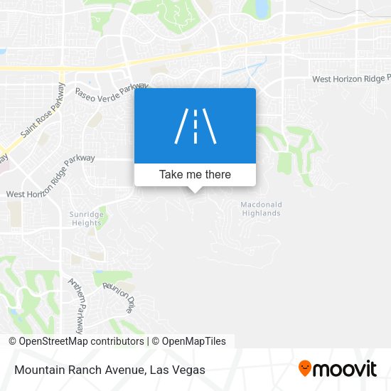 Mapa de Mountain Ranch Avenue