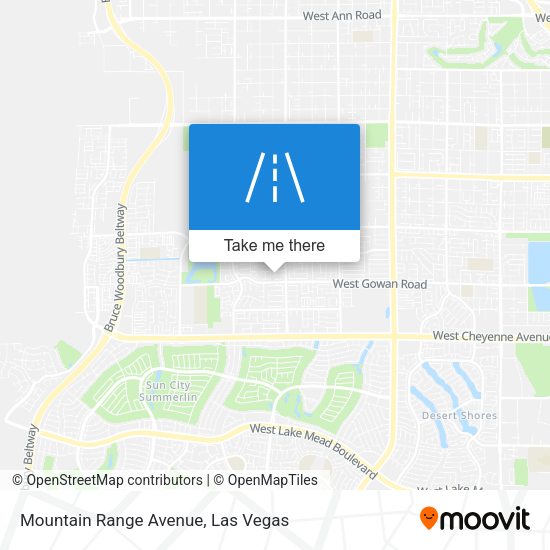 Mountain Range Avenue map