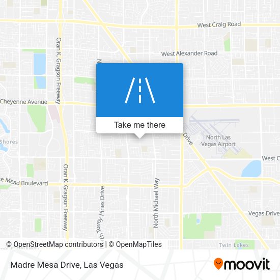 Madre Mesa Drive map