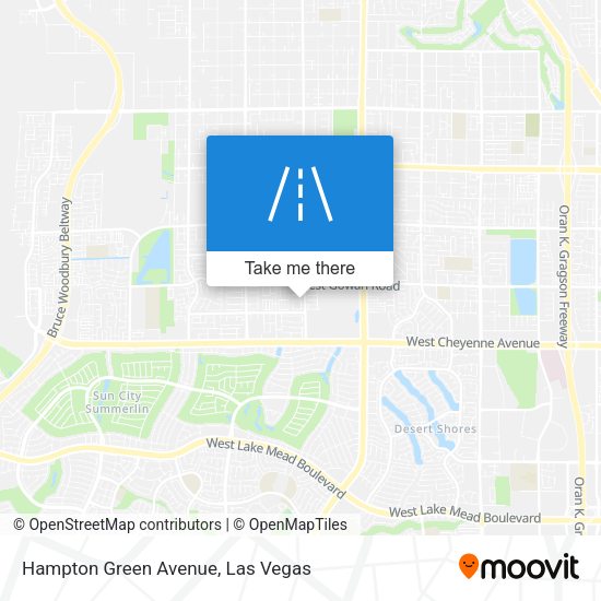 Hampton Green Avenue map