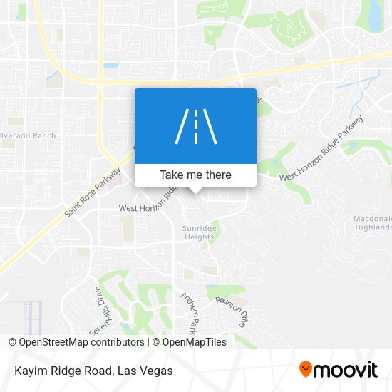 Kayim Ridge Road map