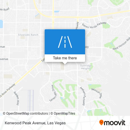 Kenwood Peak Avenue map