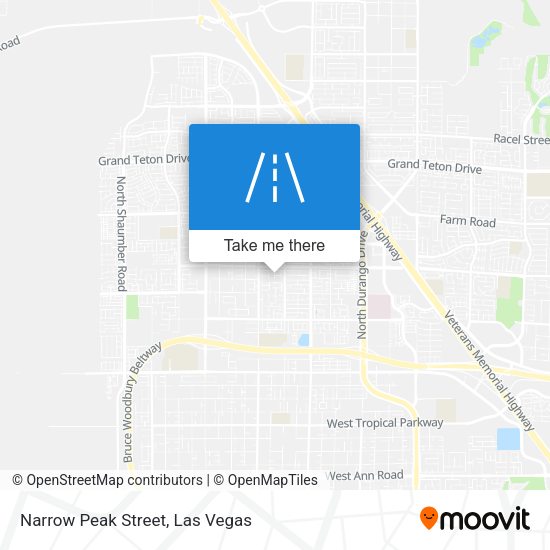 Narrow Peak Street map