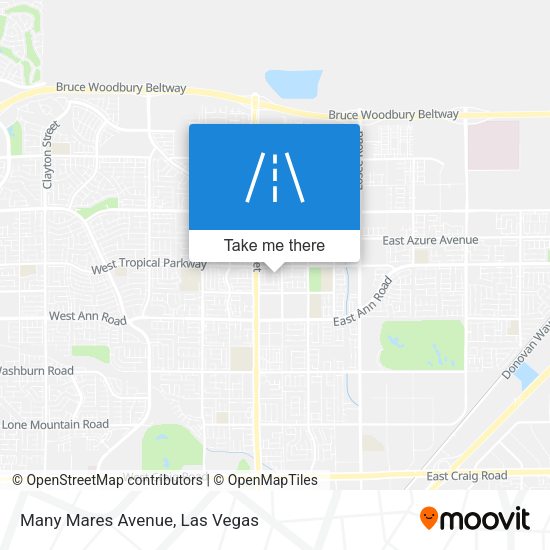 Many Mares Avenue map