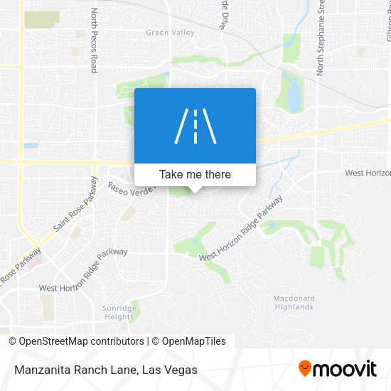 Manzanita Ranch Lane map