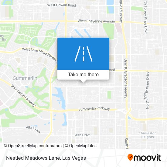 Nestled Meadows Lane map
