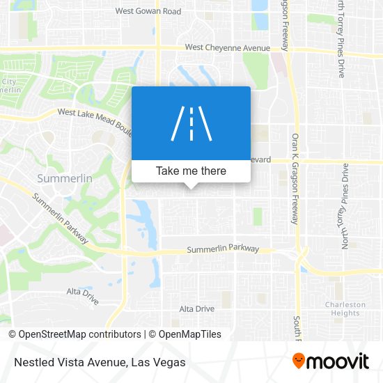 Nestled Vista Avenue map