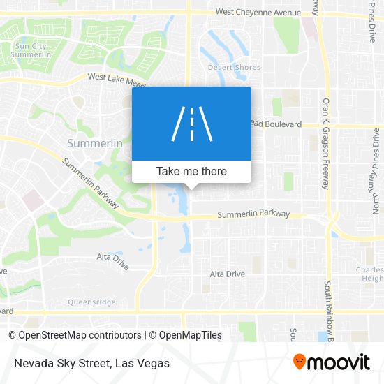 Mapa de Nevada Sky Street