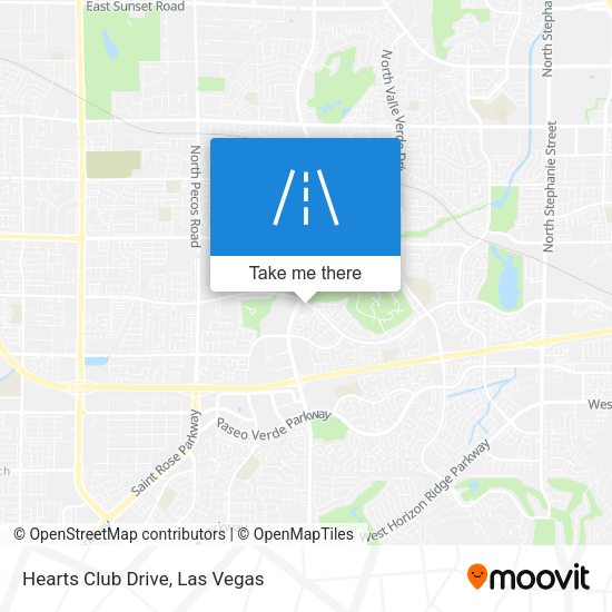 Hearts Club Drive map
