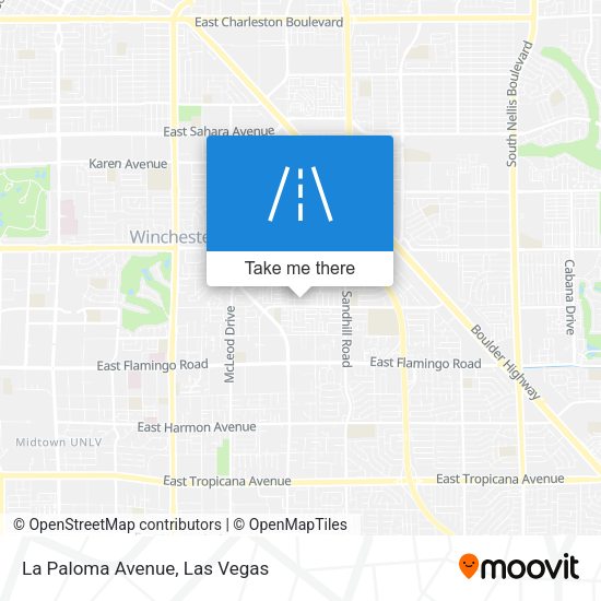 Mapa de La Paloma Avenue