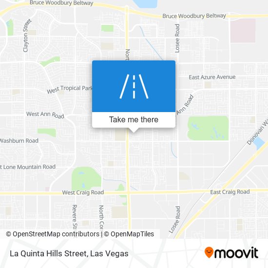 La Quinta Hills Street map