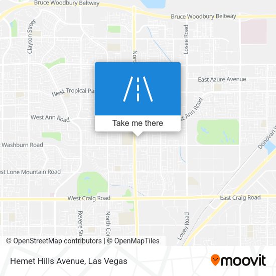 Hemet Hills Avenue map