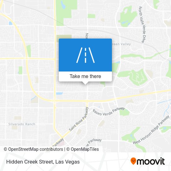 Hidden Creek Street map