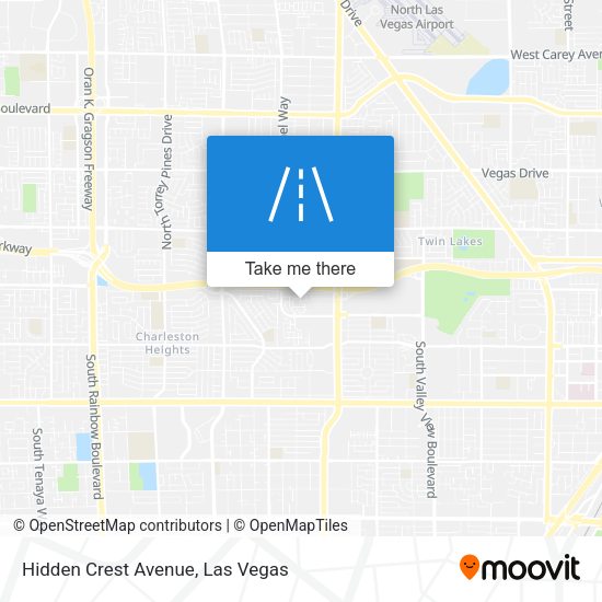 Hidden Crest Avenue map