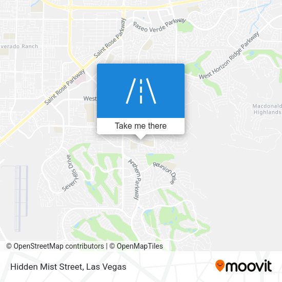 Hidden Mist Street map