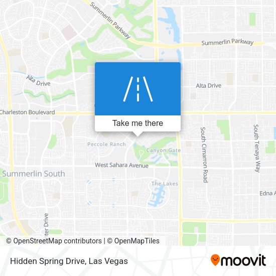 Mapa de Hidden Spring Drive