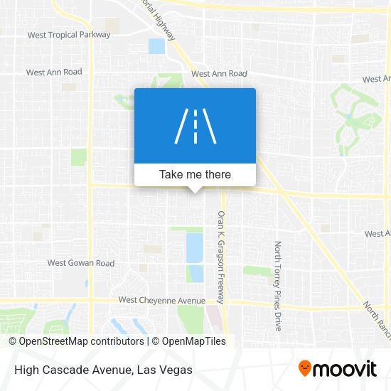 High Cascade Avenue map
