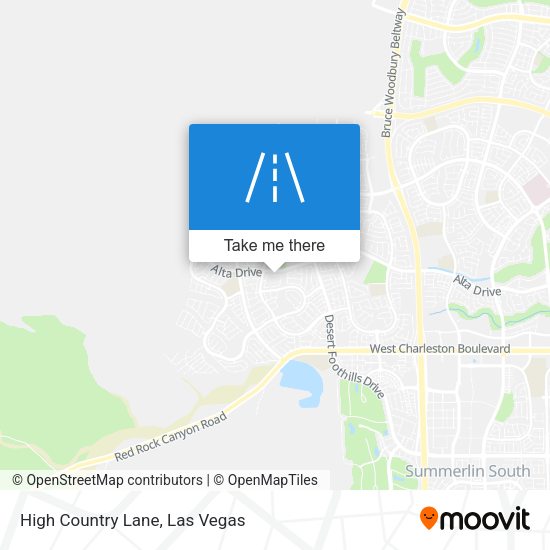 High Country Lane map